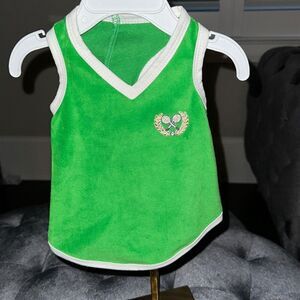 Pet terrycloth tennis country club vest dress NWOT size medium Ruff Ruff Couture